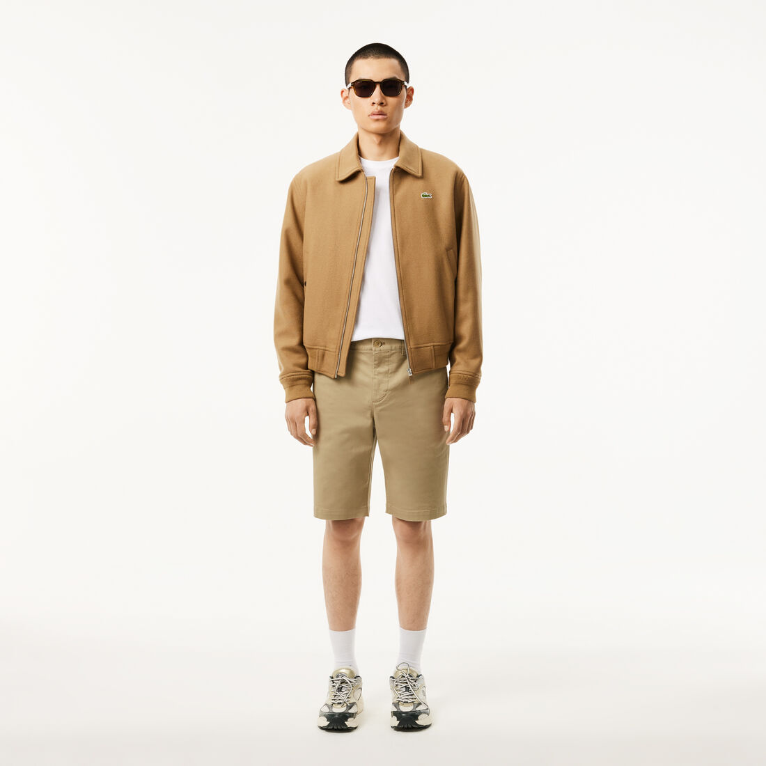 Slim Fit Stretch Cotton Chino Shorts Slim Fit Stretch Cotton Bermuda Shorts - FH3347-00-CB8