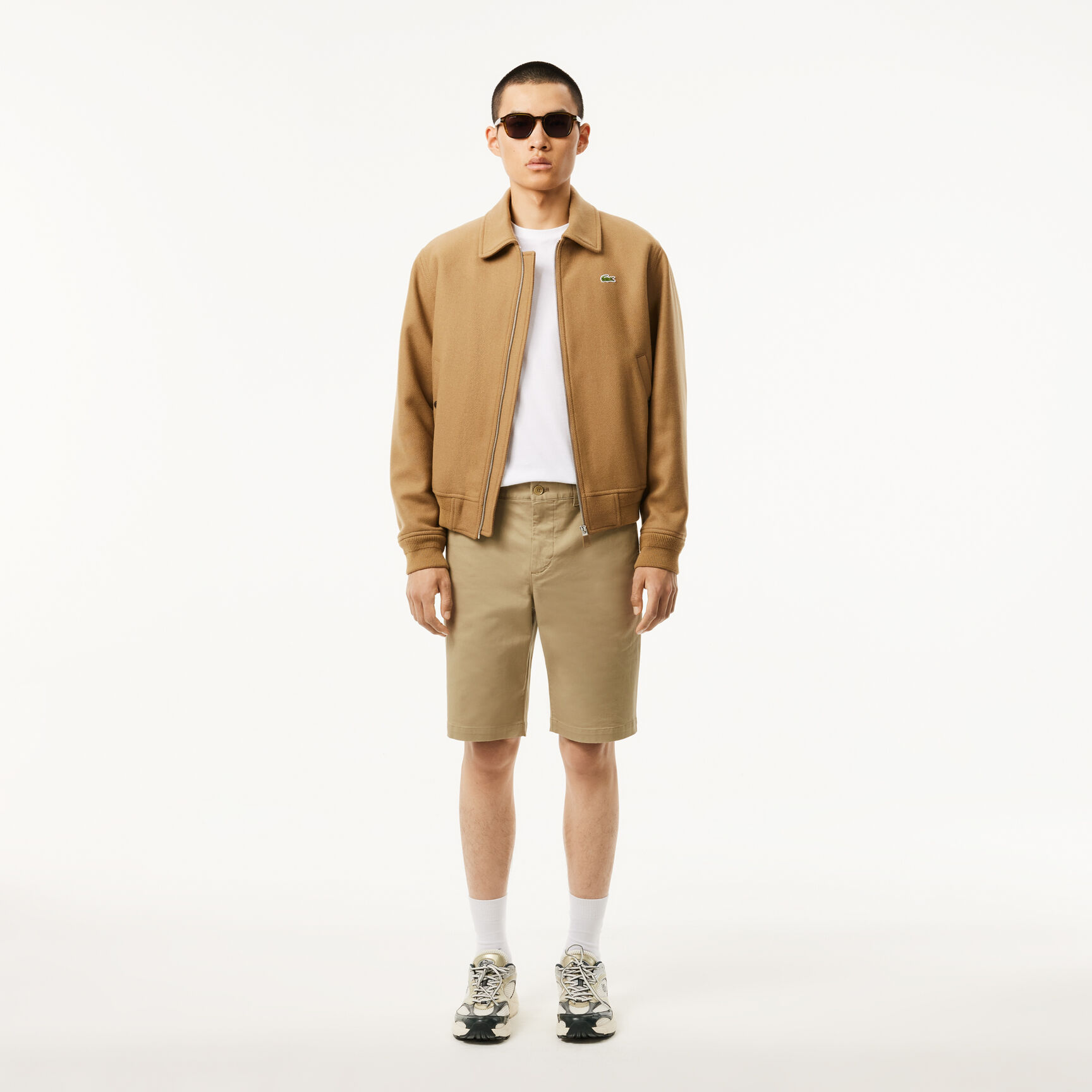 Slim Fit Stretch Cotton Chino Shorts Slim Fit Stretch Cotton Bermuda Shorts - FH3347-00-CB8