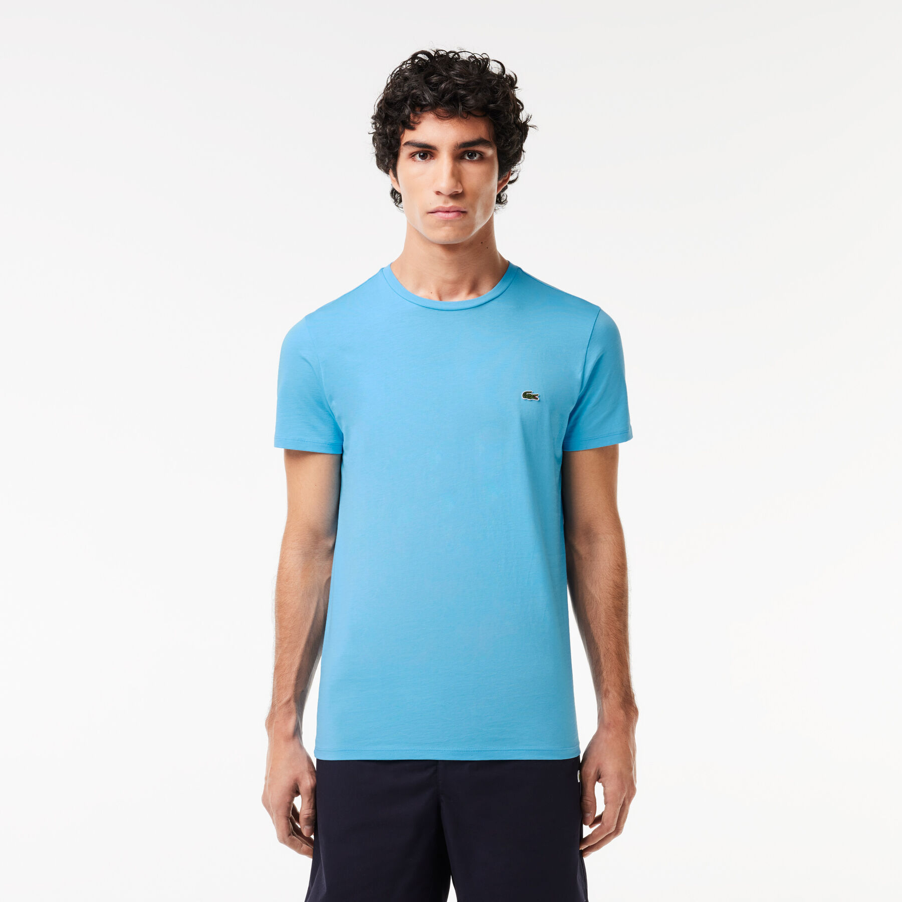 تيشيرت من قطن بيما Men's Crew Neck Pima Cotton Jersey T-shirt - TH6709-00-IY3