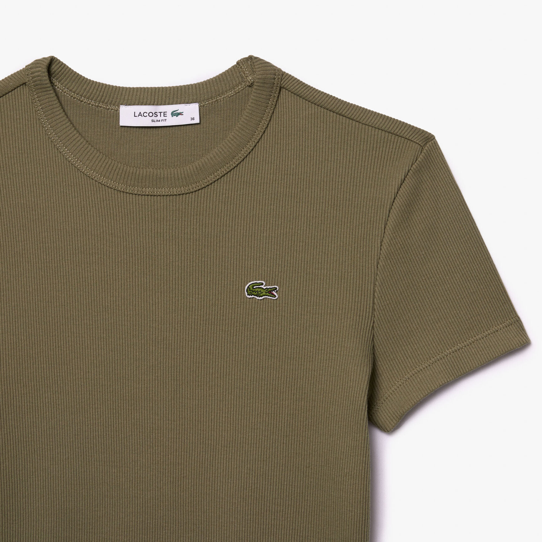 Slim Fit Ribbed Cotton T-shirt Women's Slim Fit Ribbed Cotton T-shirt - TF5538-00-BMY