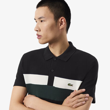 Regular Fit Colour-block Petit Pique Polo Shirt