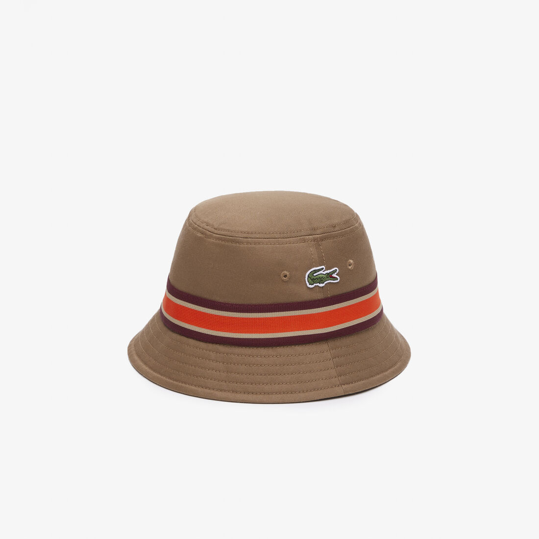 قبعة لاكوست قطن تويل عضوي للجنسين Cotton Gabardine Contrast Stripe Bucket Hat - RK0808-00-SIX