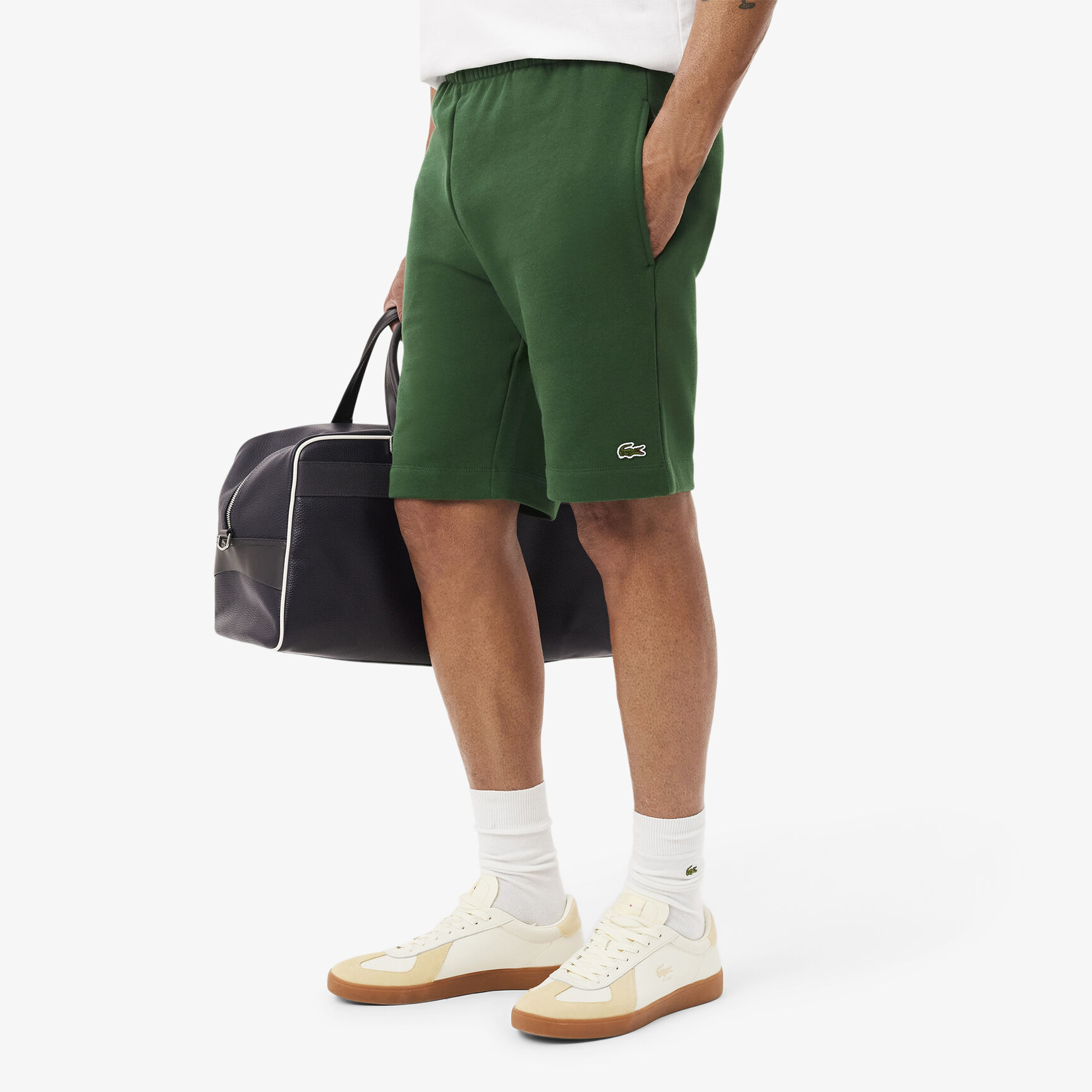 Men's Lacoste Organic Brushed Cotton Fleece Jogger Shorts - GH9627-00-132