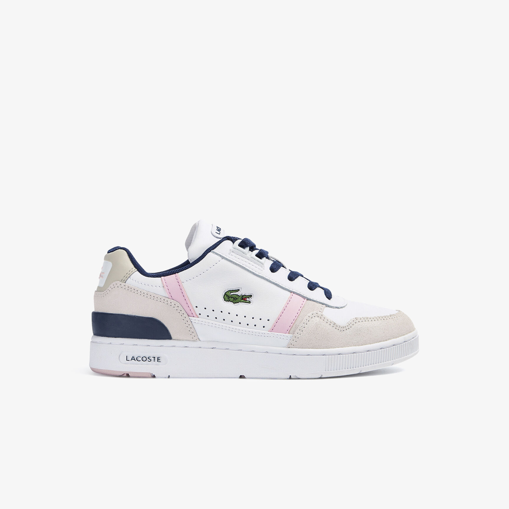 Women's Lacoste T-Clip Leather Color-Pop Sneakers Women's Lacoste T-Clip Leather Color-Pop Sneakers