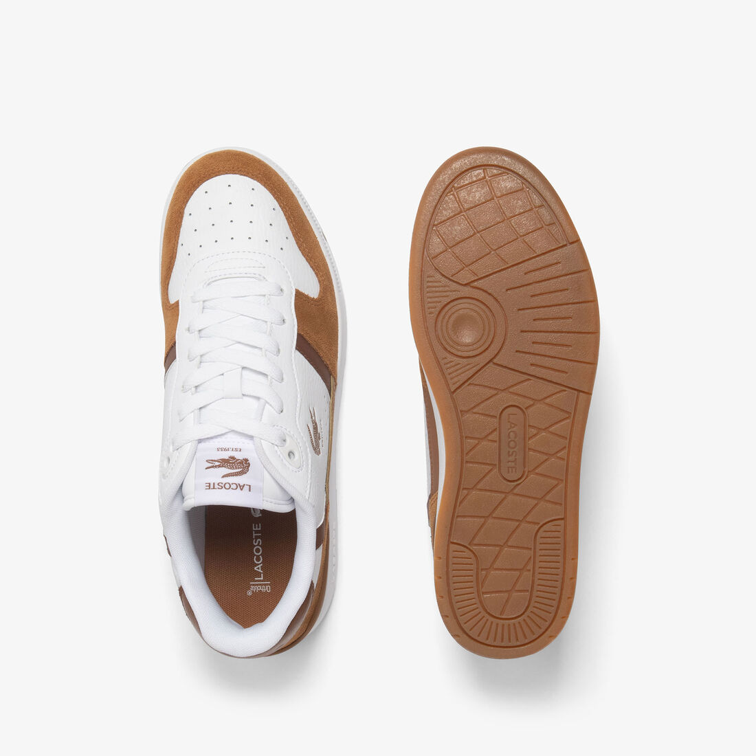 مجموعة أحذية رياضية جلدية للرجال مزودة بمشبك على شكل حرف T Men's T-Clip Set Leather Sneakers - 50SMA0186-385