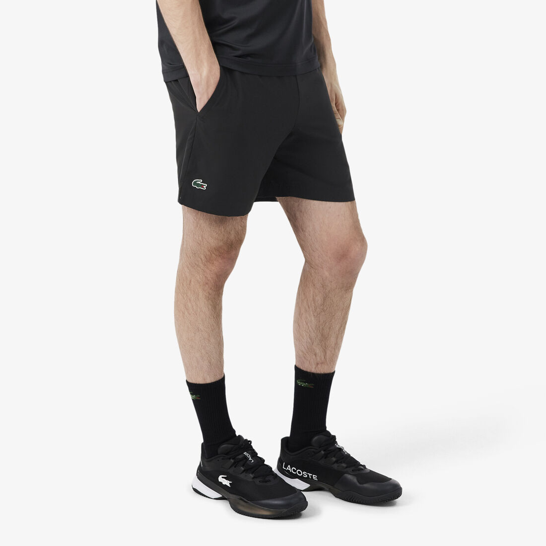 lacoste ultra dry reflective tennis shorts