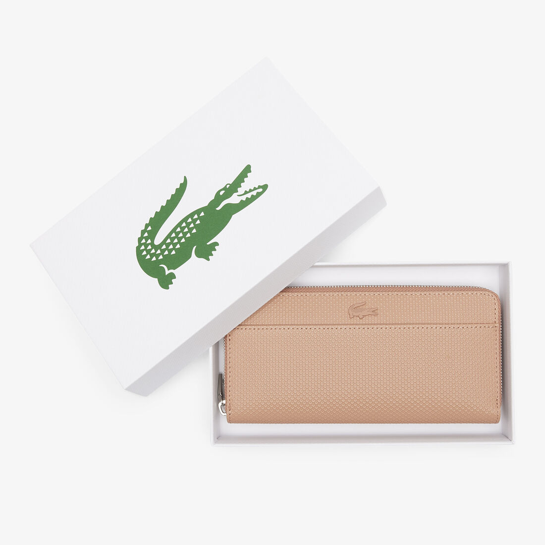 محفظة كبيرة من جلد بيكيه منقوشة بسحاب من شانتاكو للجنسين Unisex Chantaco Zipped Embossed Pique Leather Large Wallet - NF3885KL-N76