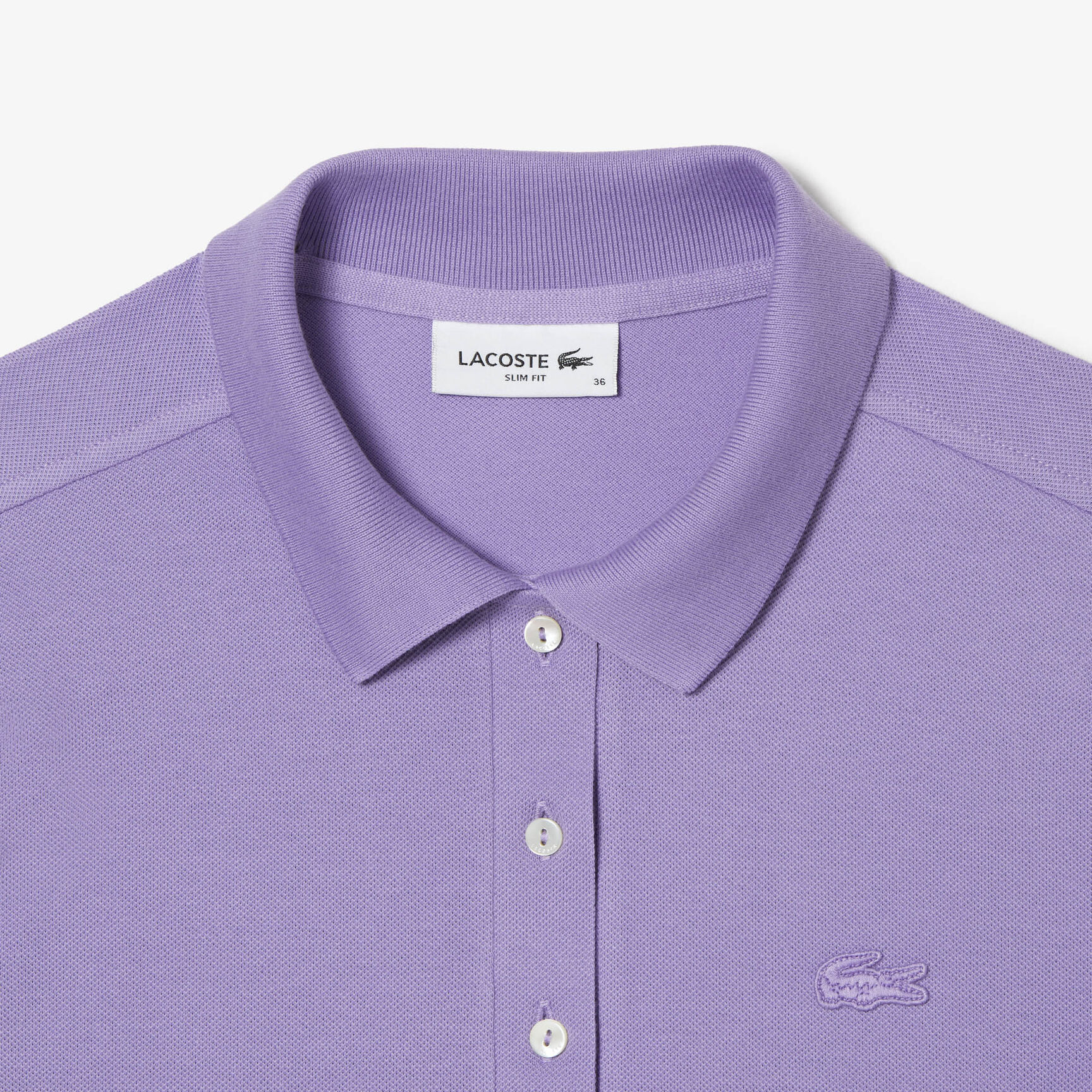 تيشيرت بولو L.12.D بقصة ضيقة من قماش بيتي بيكيه المطاطي تيشيرت بولو L.12.D بقصة ضيقة من قماش بيتي بيكيه المطاطي