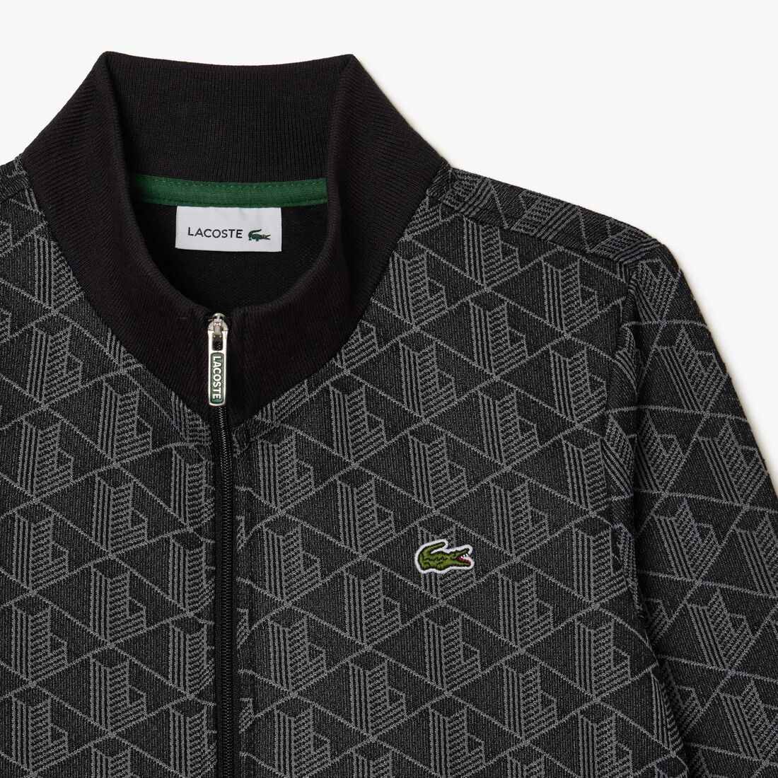 سويت شيرت باريس مونوغرام برقبة عالية وسحاب High Neck Zip-Up Paris Monogram Sweatshirt - SJ1233-00-4PC