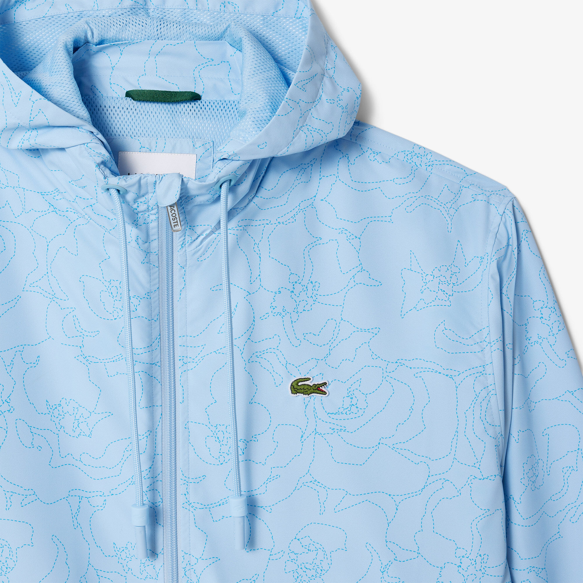 Flower Print Windbreaker, Blue | LACOSTE UAE