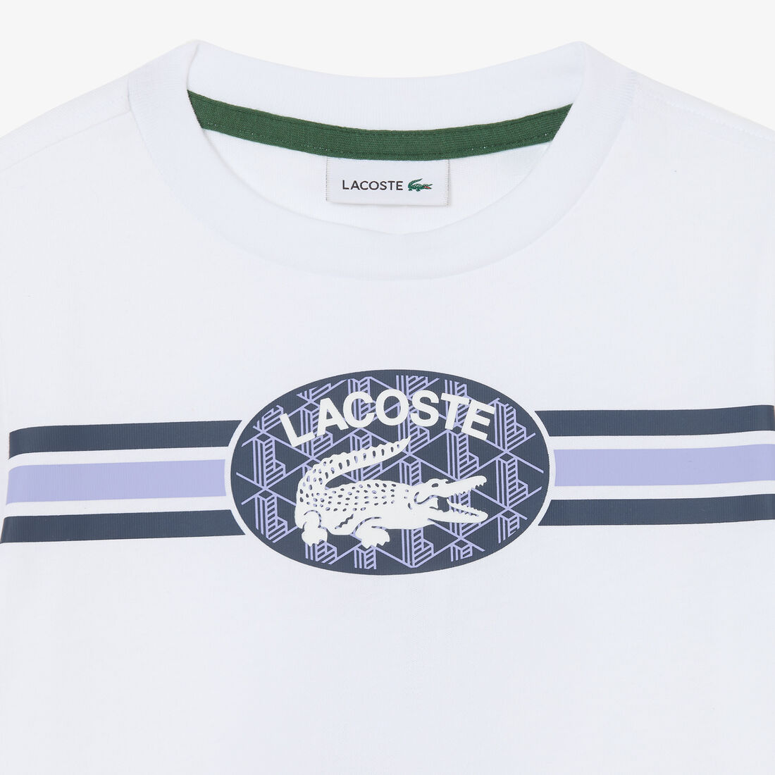 تي شيرت قطني بطبعة مونوغرام Monogram Print Cotton T-shirt - TJ1151-00-001