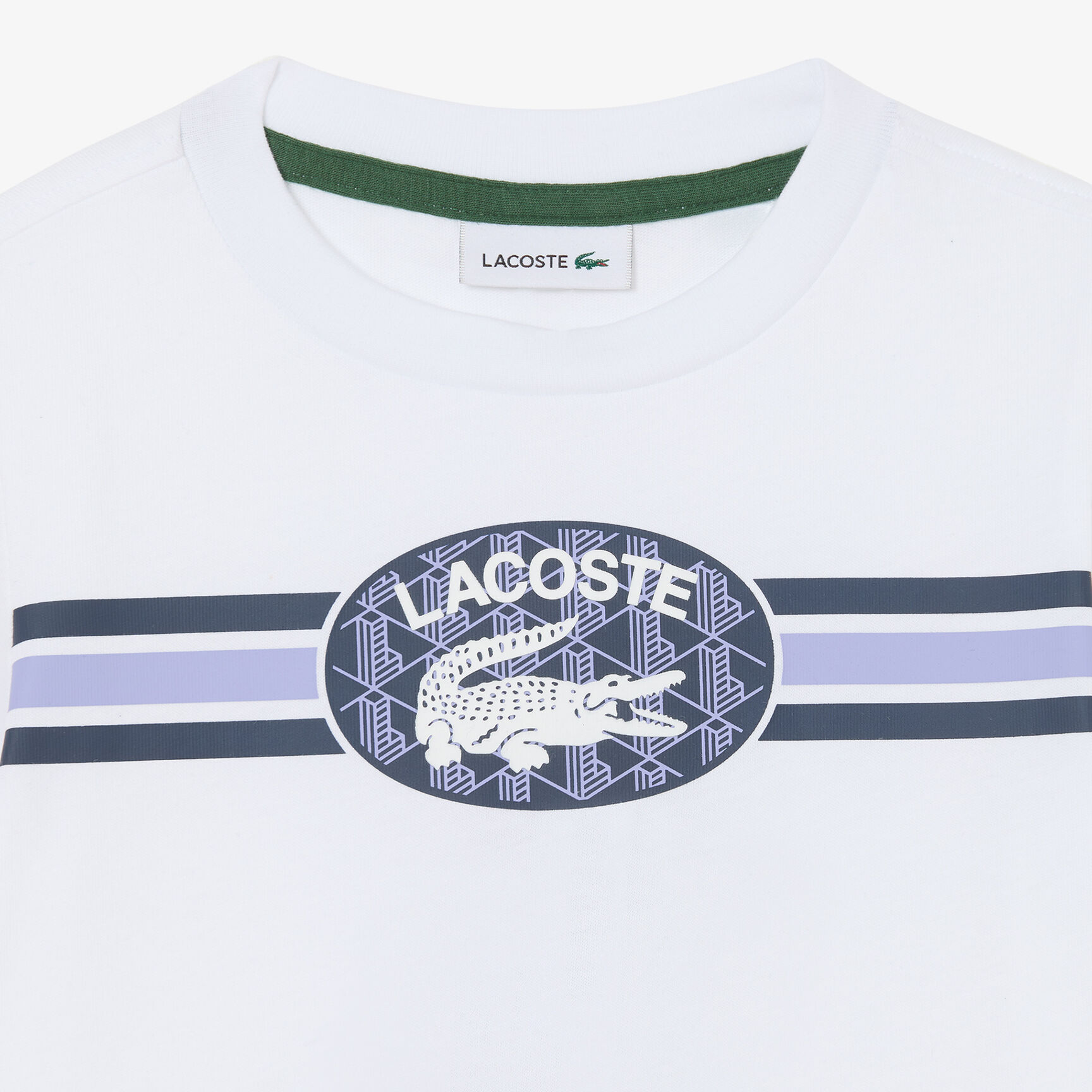 تي شيرت قطني بطبعة مونوغرام Monogram Print Cotton T-shirt - TJ1151-00-001