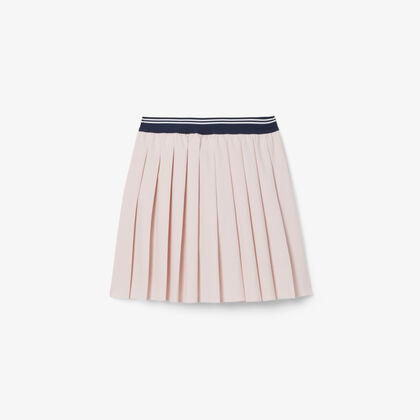 Oxford Cotton Pleated Skirt