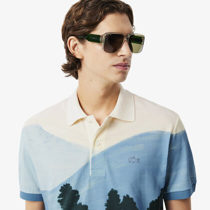 Classic Fit Printed Petit Pique Polo Shirt