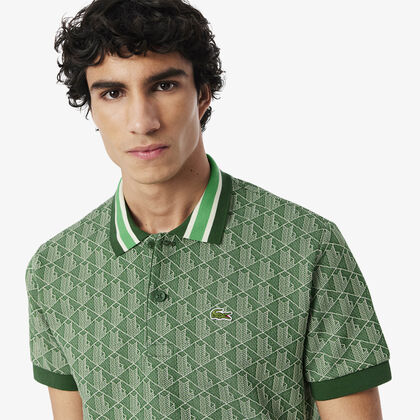 Classic Fit Monogram Jacquard Polo Shirt