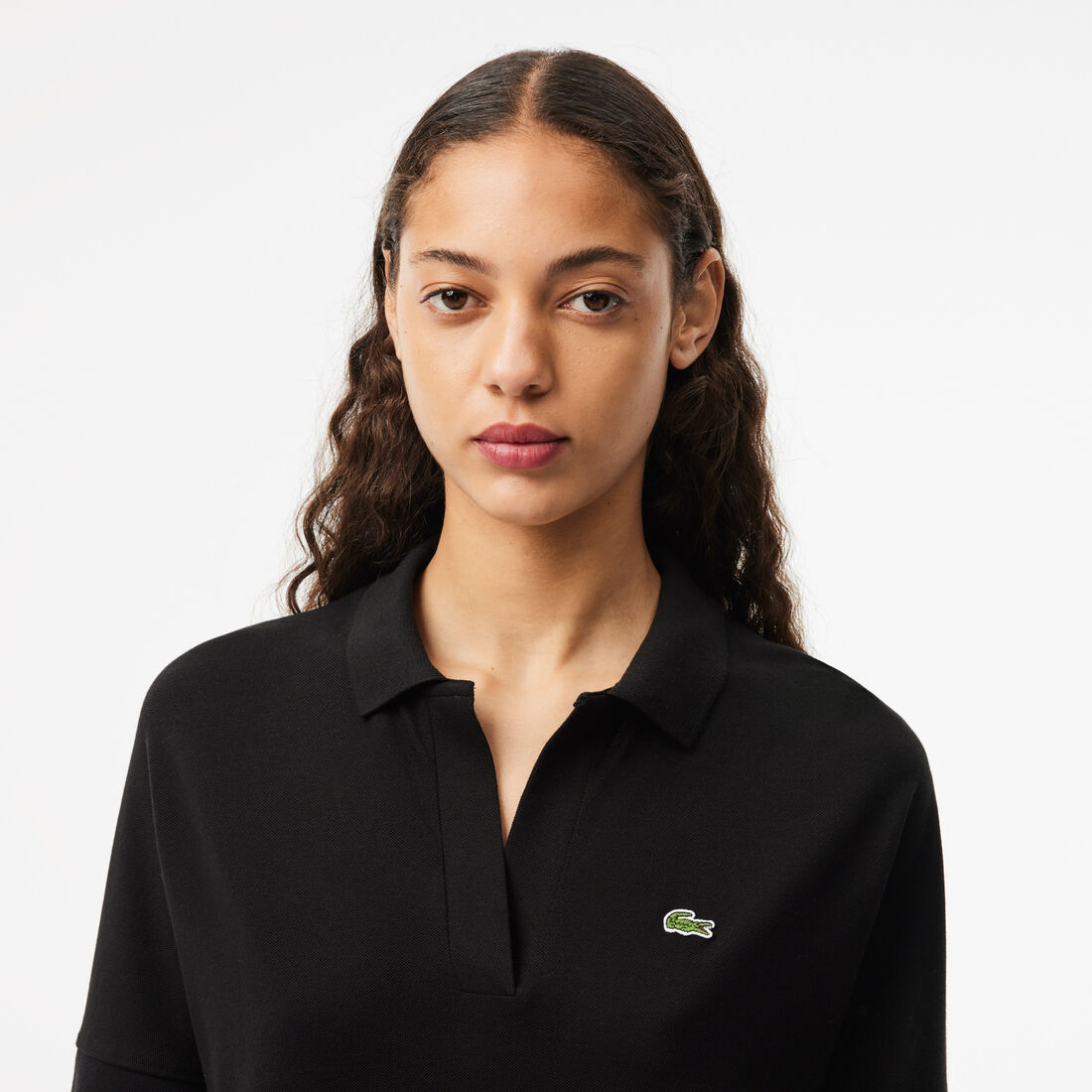 قميص بولو بيكيه سائل بياقة مفتوحة Open Neck Fluid Pique Polo Shirt - PF0504-00-031