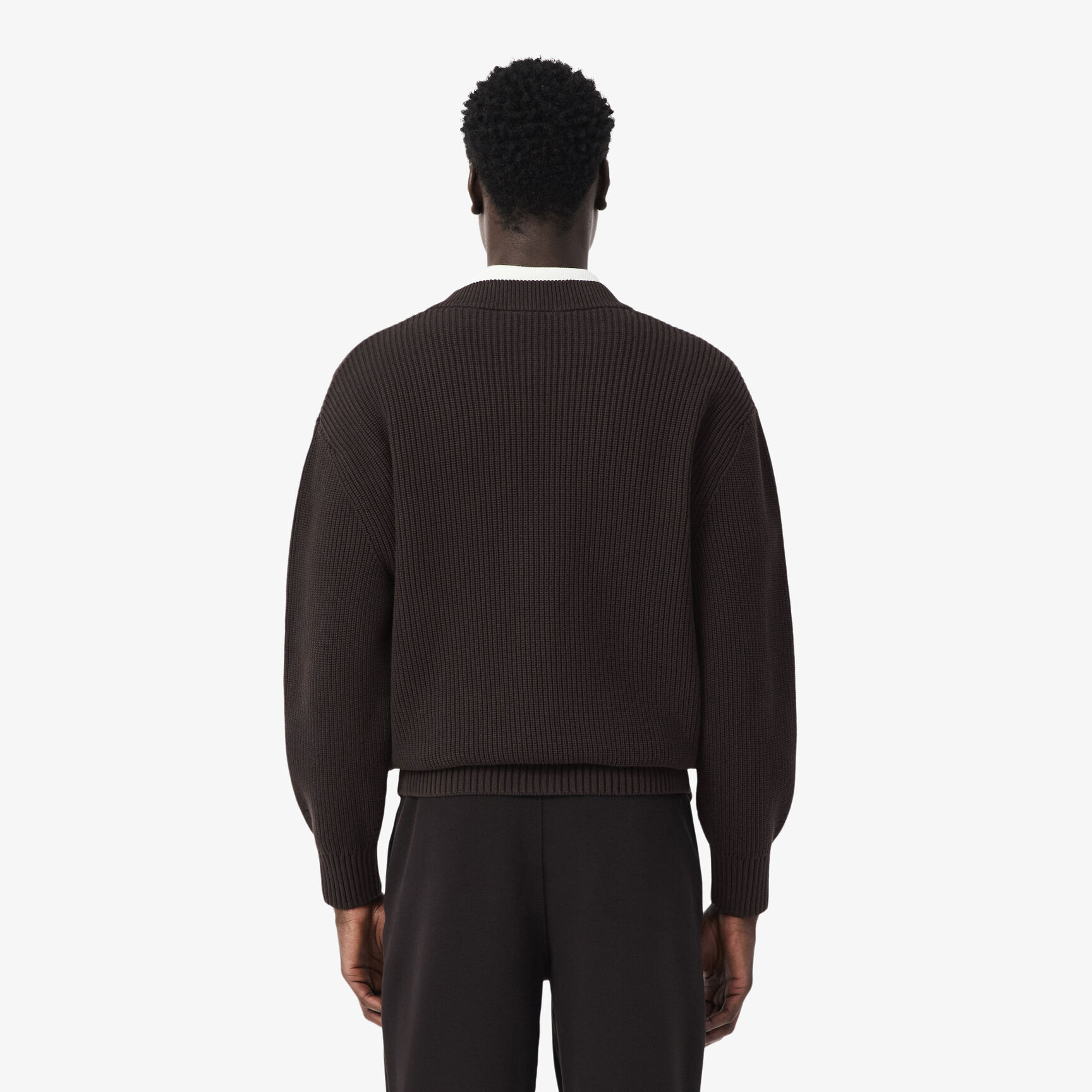 Relaxed Fit Ribbed Cotton Cardigan - AH0611-00-3LA