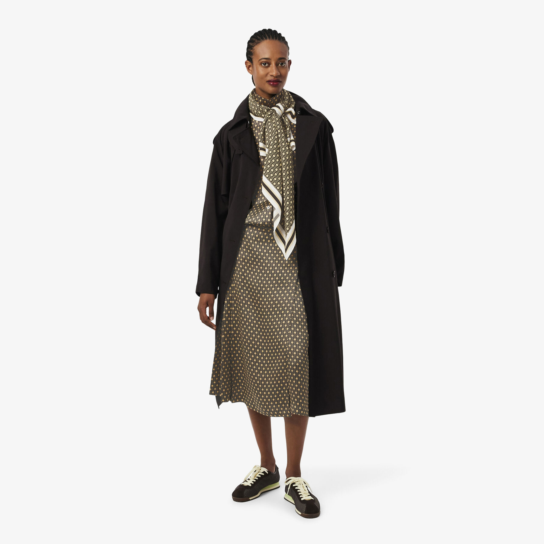 تنورة ميدي مطوية مطبوعة Printed pleated Midi Skirt - JF0253-00-4IZ