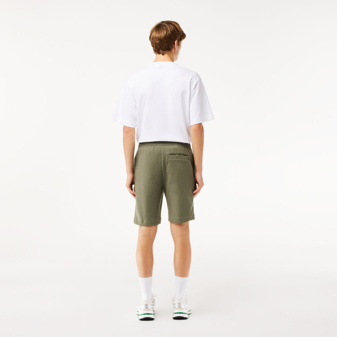 Regular Fit Fleece Shorts Men's Lacoste Organic Brushed Cotton Fleece Jogger Shorts - GH9627-00-316
