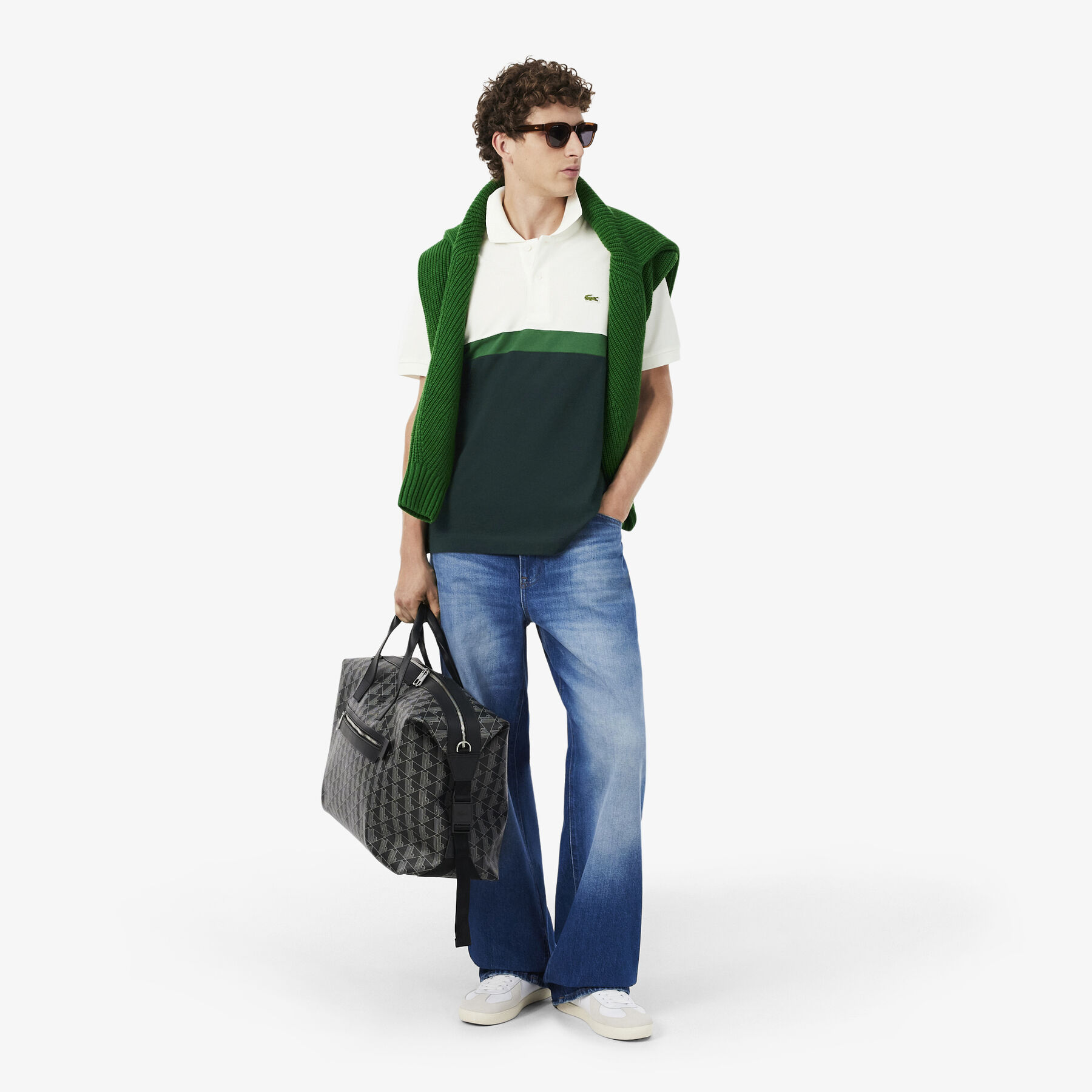 Classic Fit Colour-Block Petit Pique Polo Shirt lacoste classic fit colour block petit pique polo shirt