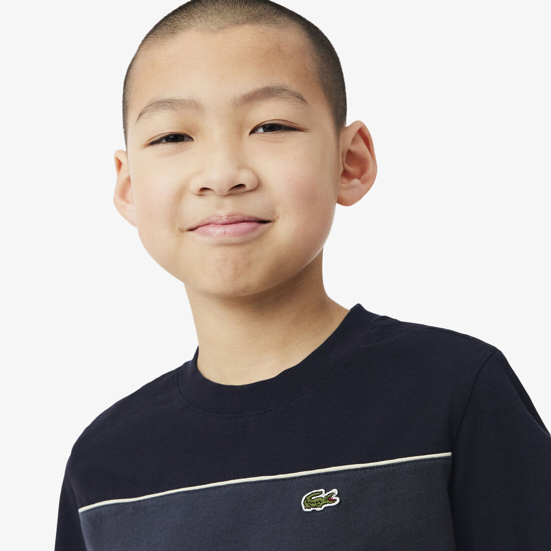 Cotton Colour-Block T-shirt Cotton Colour-Block T-shirt - TJ6906-00-350