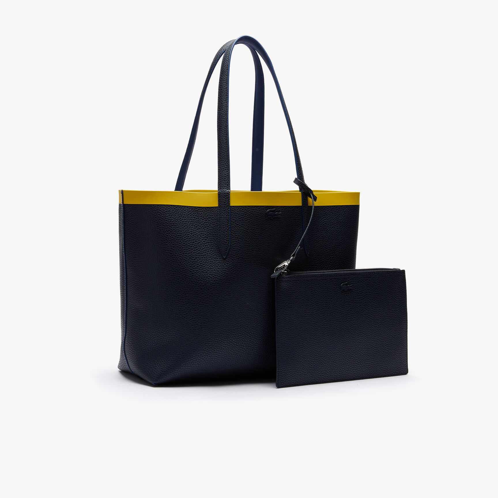 حقيبة توت من القماش المغلف بالبلاستيك يمكن استخدامها على الوجهين مع حزام بلون مختلف مجموعة Anna للنساء حقيبة توت من القماش المغلف بالبلاستيك يمكن استخدامها على الوجهين مع حزام بلون مختلف مجموعة Anna للنساء