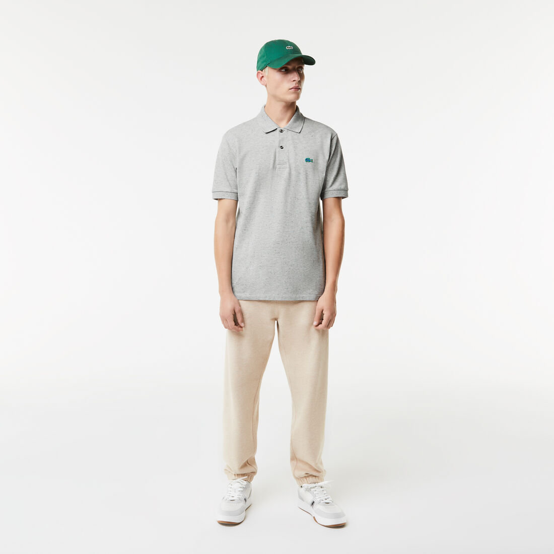 تيشيرت بولو قطن بيكيه بنقشة منقطة وقصة كلاسيكية للرجال تيشيرت بولو قطن بيكيه بنقشة منقطة وقصة كلاسيكية للرجال