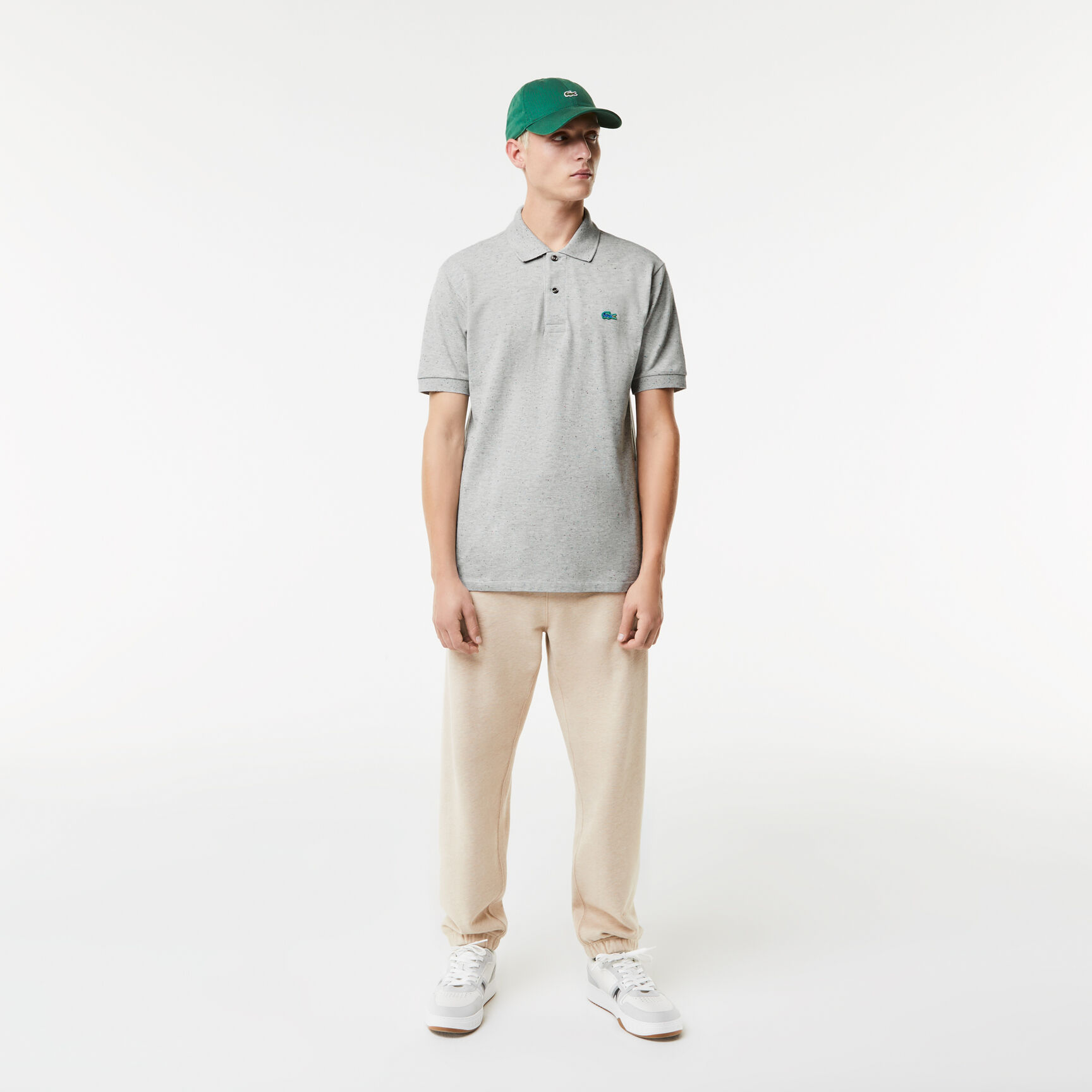 تيشيرت بولو قطن بيكيه بنقشة منقطة وقصة كلاسيكية للرجال تيشيرت بولو قطن بيكيه بنقشة منقطة وقصة كلاسيكية للرجال