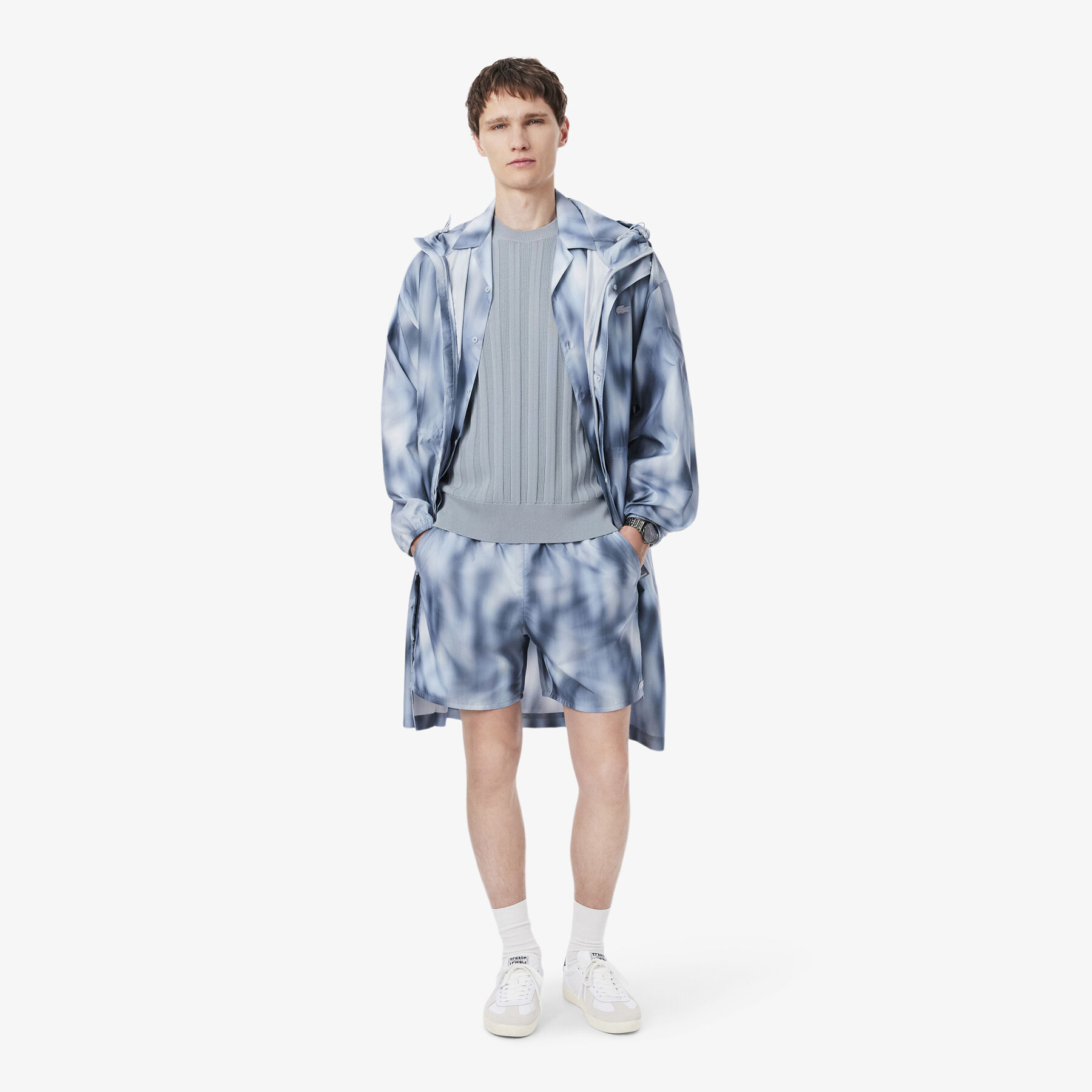 Fluid Ribbed Short Sleeved Sweater lacoste fluid ribbed short sleeved sweater