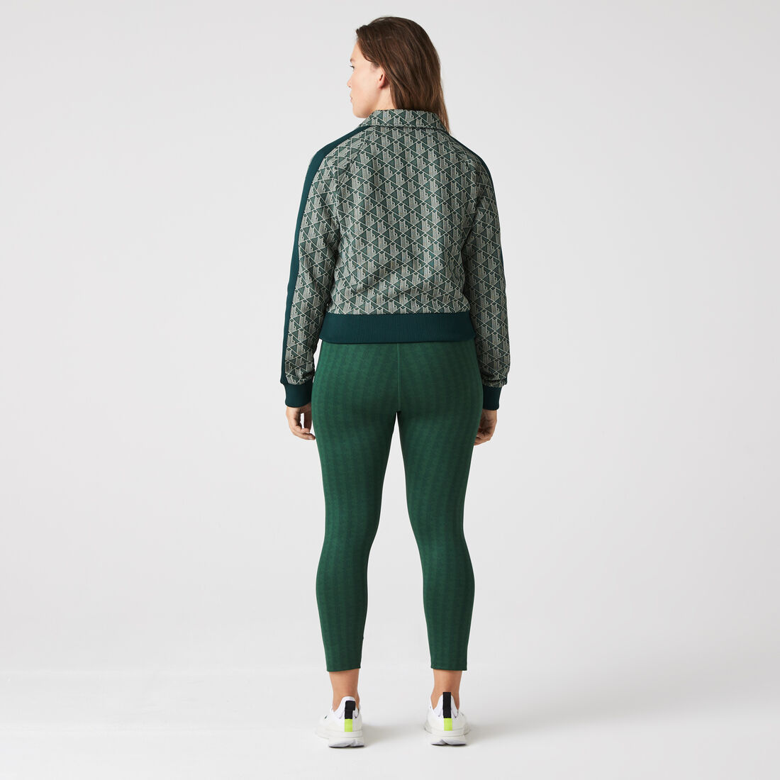 Women's Regular Fit Monogram Print Zip Sweatshirt Women's Regular Fit Monogram Print Zip Sweatshirt