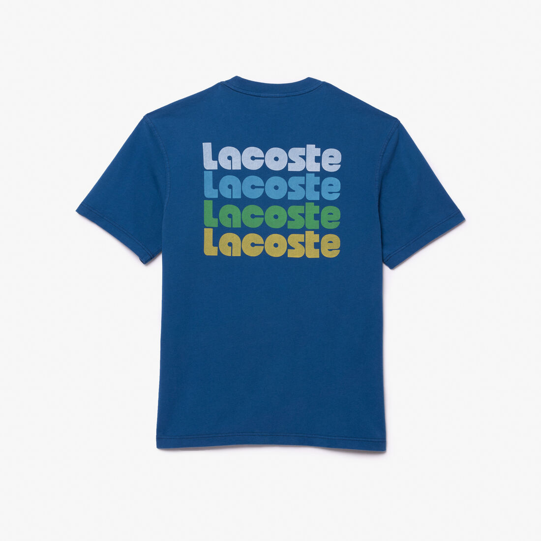 Washed Effect Ombré Lacoste Print T-shirt Washed Effect Ombré Lacoste Print T-shirt - TH7544-00-HBM