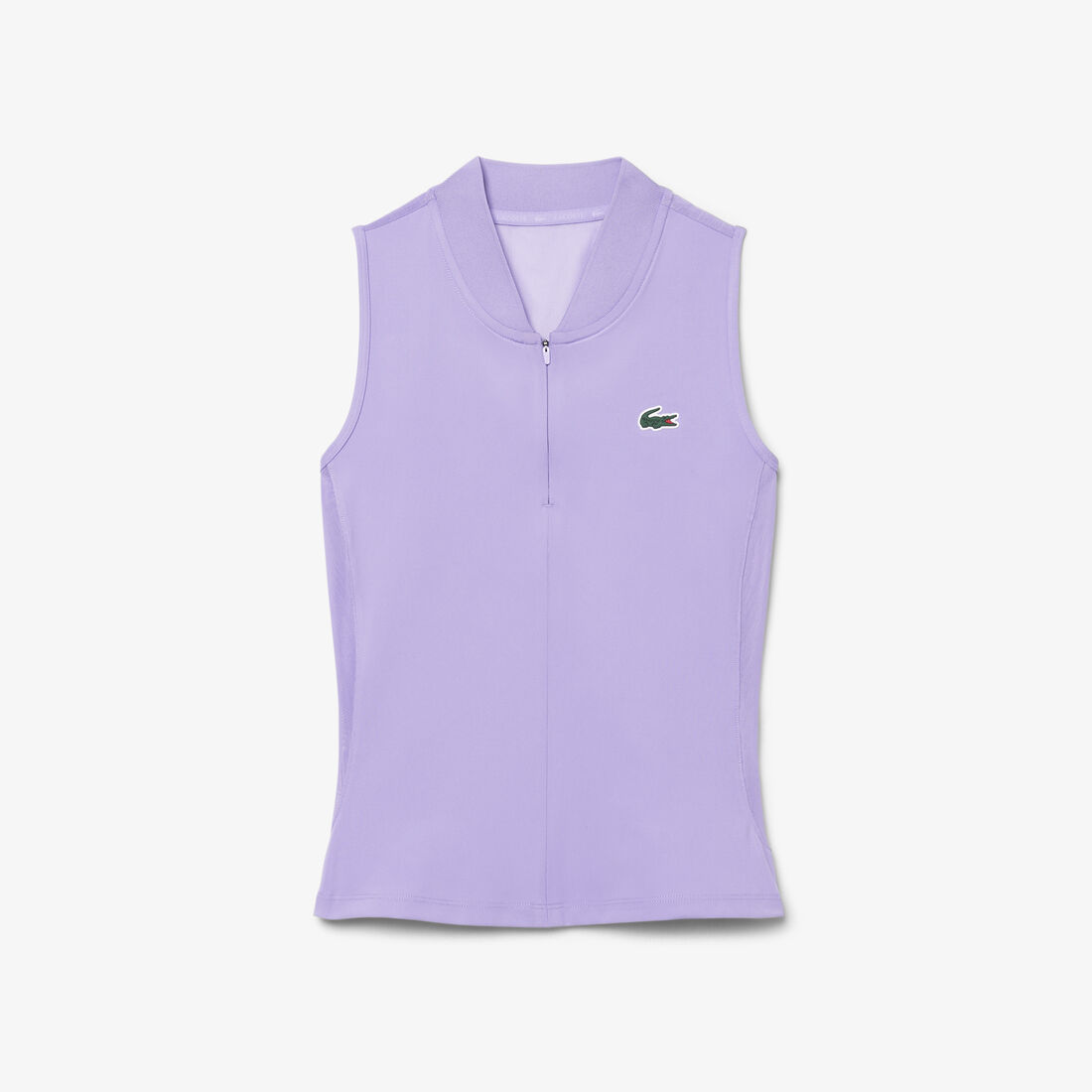 lacoste sleeveless stretch dual fabric tennis polo shirt