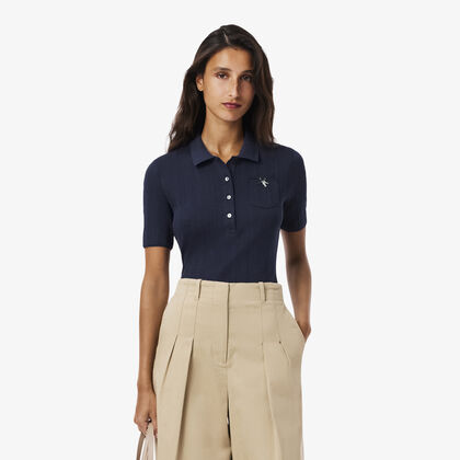 Slim Fit Pointelle Branded L.12.d Polo Shirt