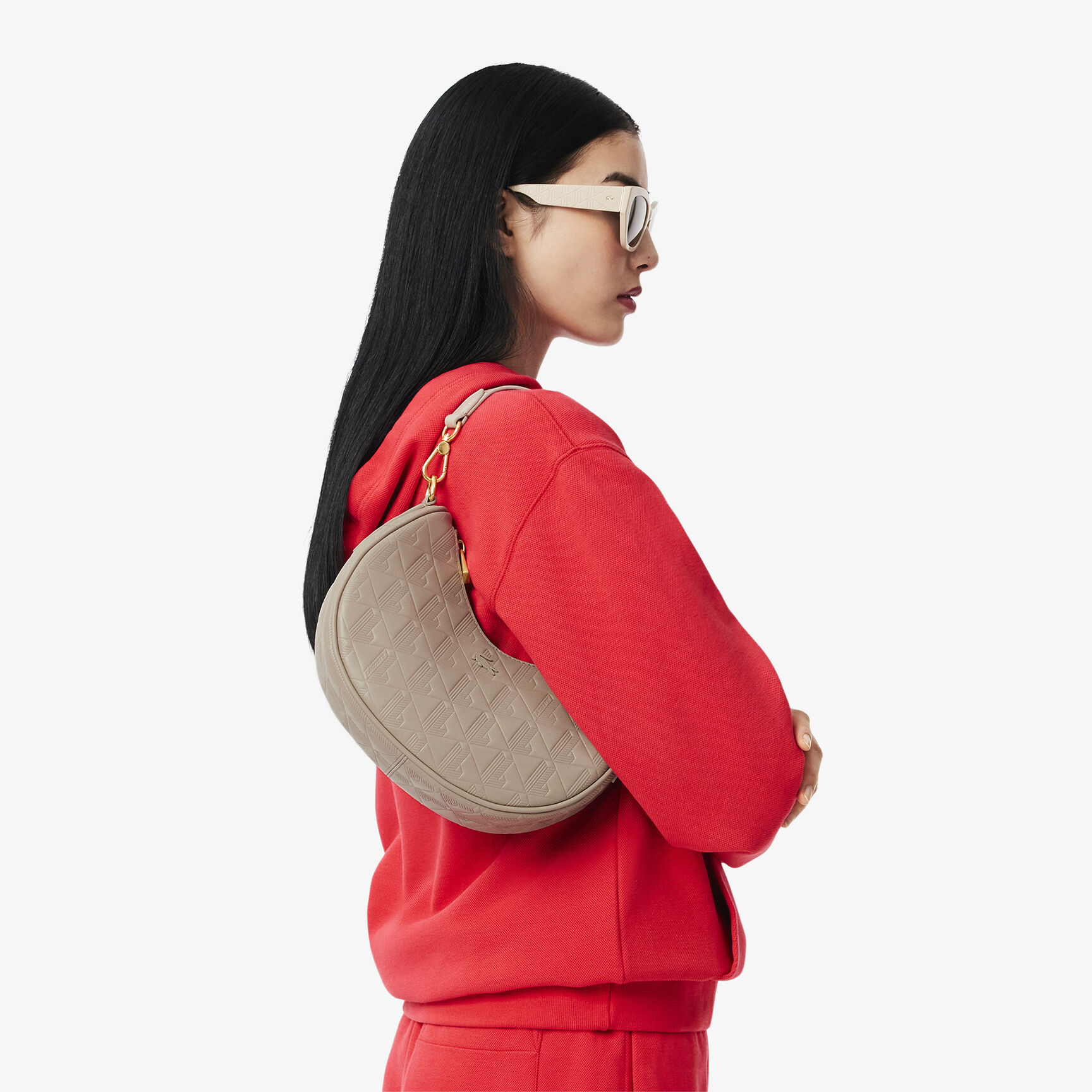 Maheki Embossed Leather Half Moon Purse - NF4710MH-Q47