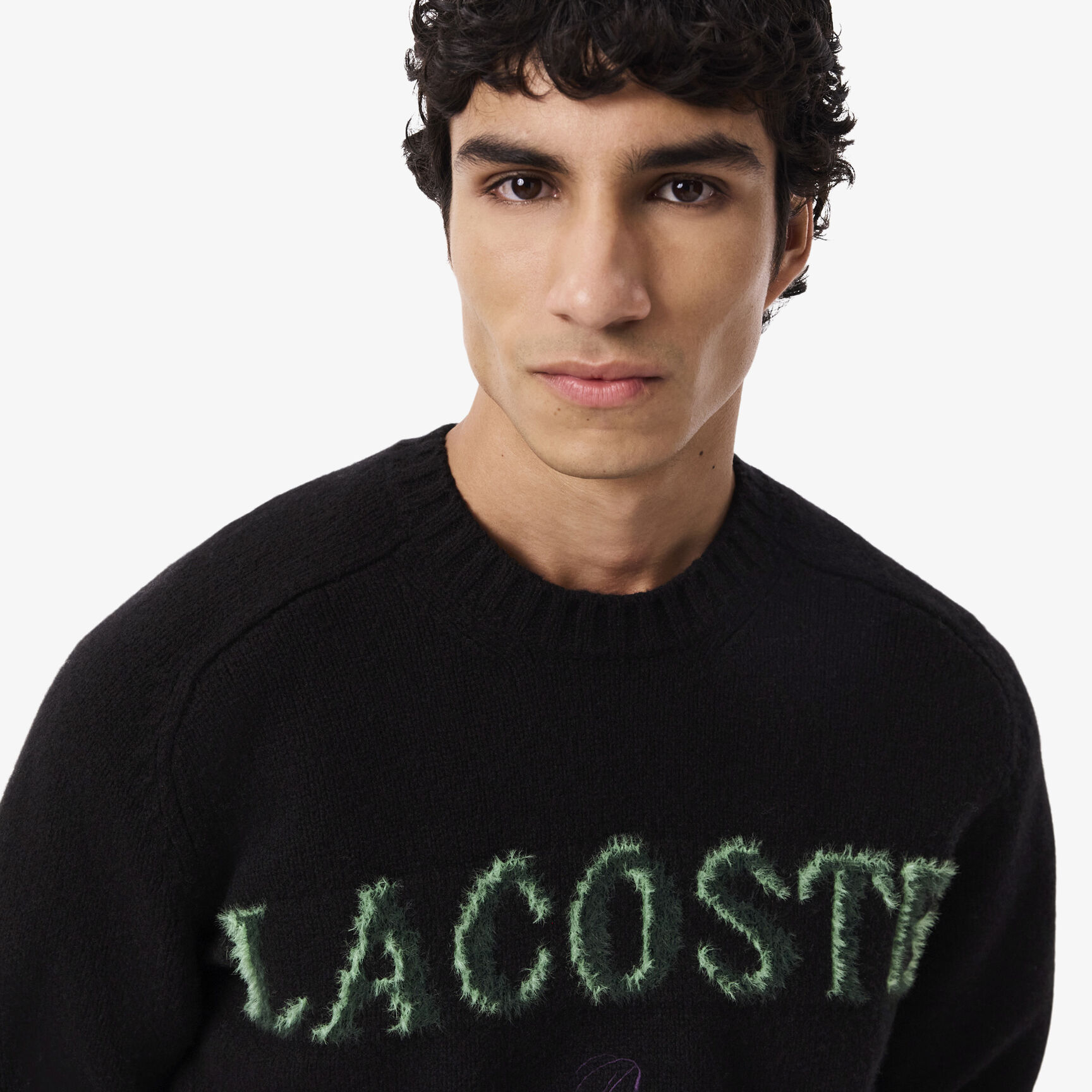Intarsia Branded Wool Sweater - AH5202-00-XIY