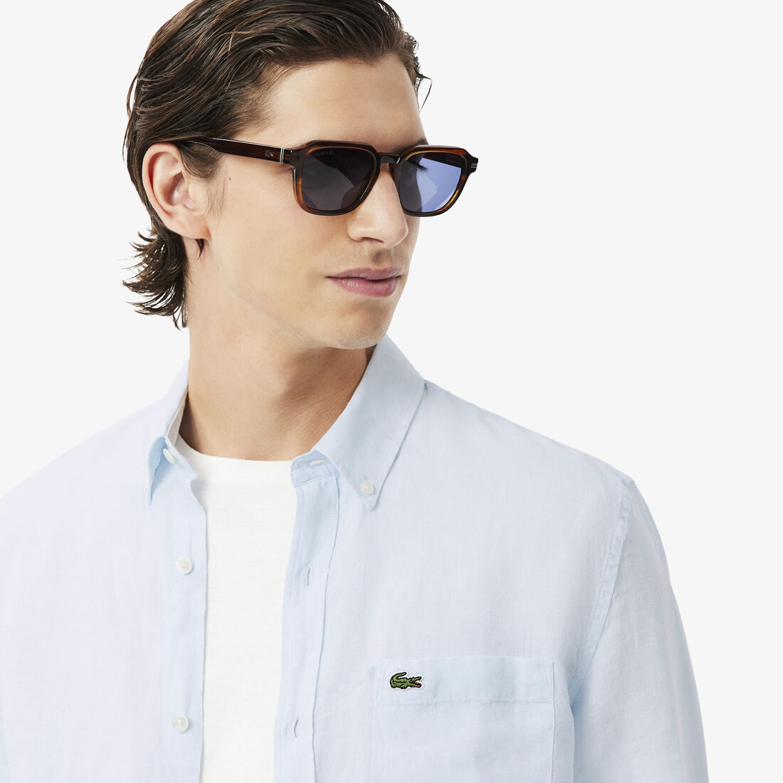 قميص كتان بقصّة عادية Men's Lacoste Linen Shirt - CH5692-00-T01