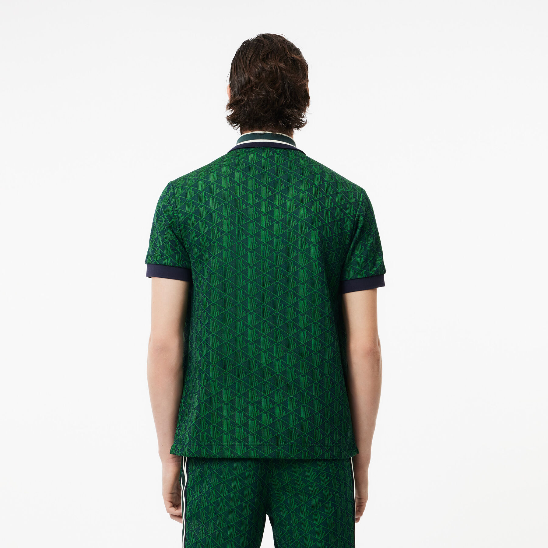Classic Fit Monogram Jacquard Polo Shirt Classic Fit Contrast Collar Monogram Motif Polo Shirt - DH1417-00-IQ0