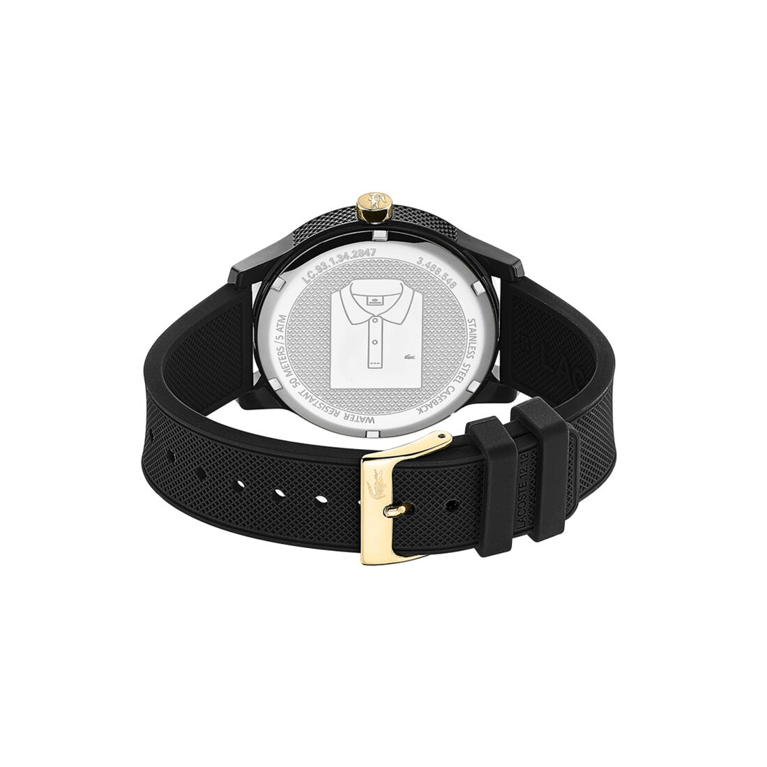 Lacoste Lacoste.12.12 Mens Black Dial Watch Lacoste Lacoste.12.12 Mens Black Dial Watch