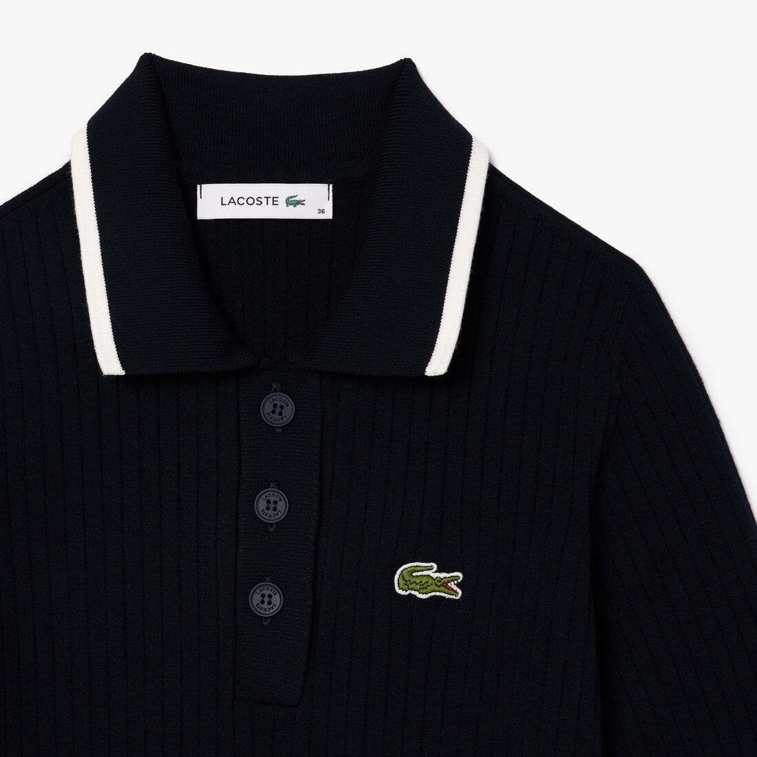 Flared Seamless 3D Flat Ribbed Polo Dress Flared Seamless 3D Flat Ribbed Polo Dress - EF7195-00-HHW