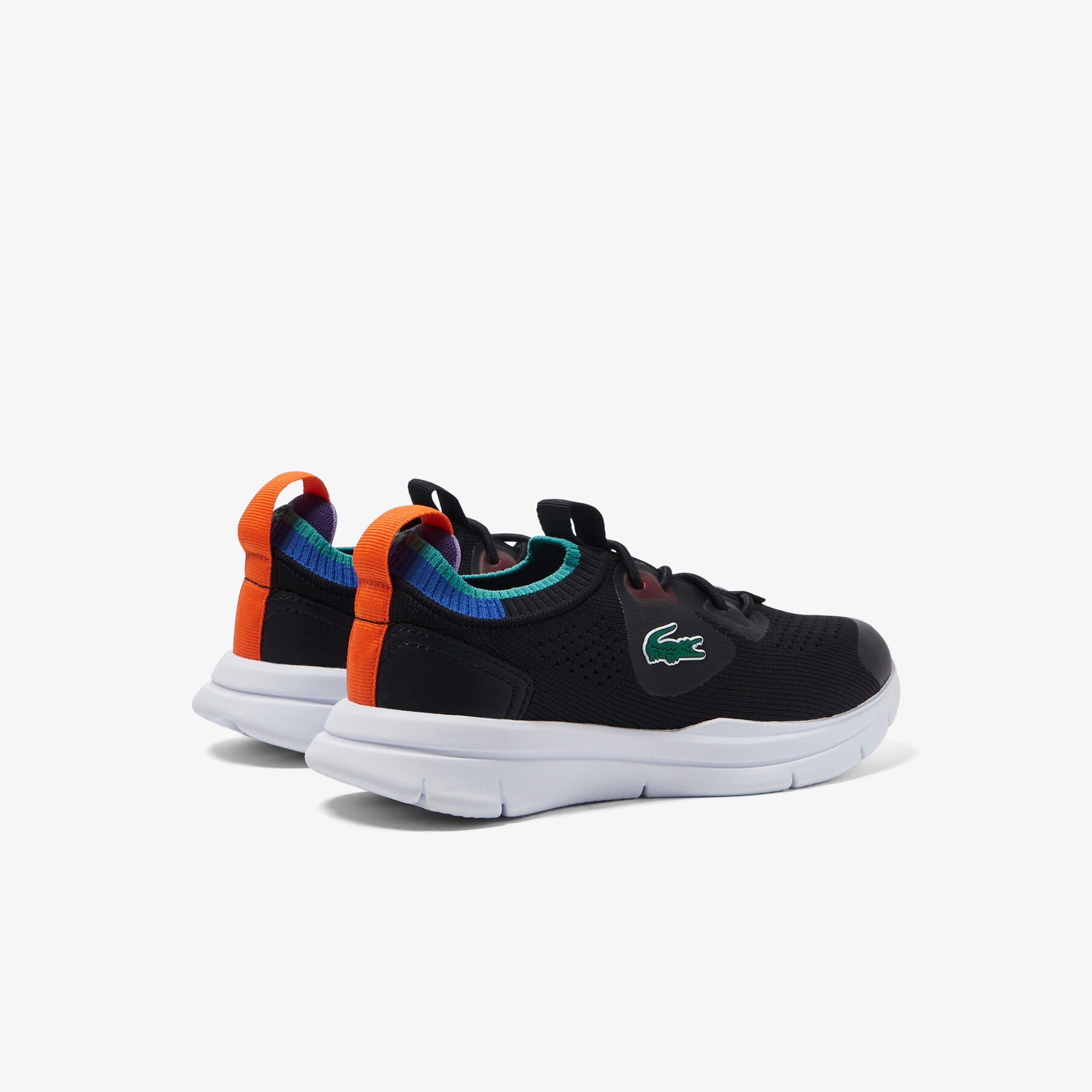 Children's Lacoste Run Spin Knit Textile Color Contrast Sneakers children s lacoste run spin knit textile color contrast sneakers