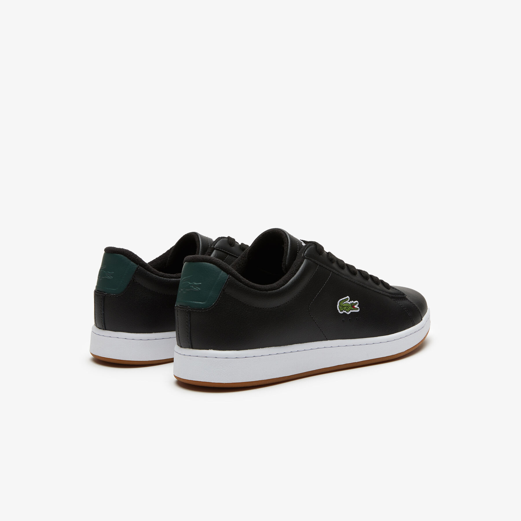 men s lacoste carnaby leather color contrast sneakers