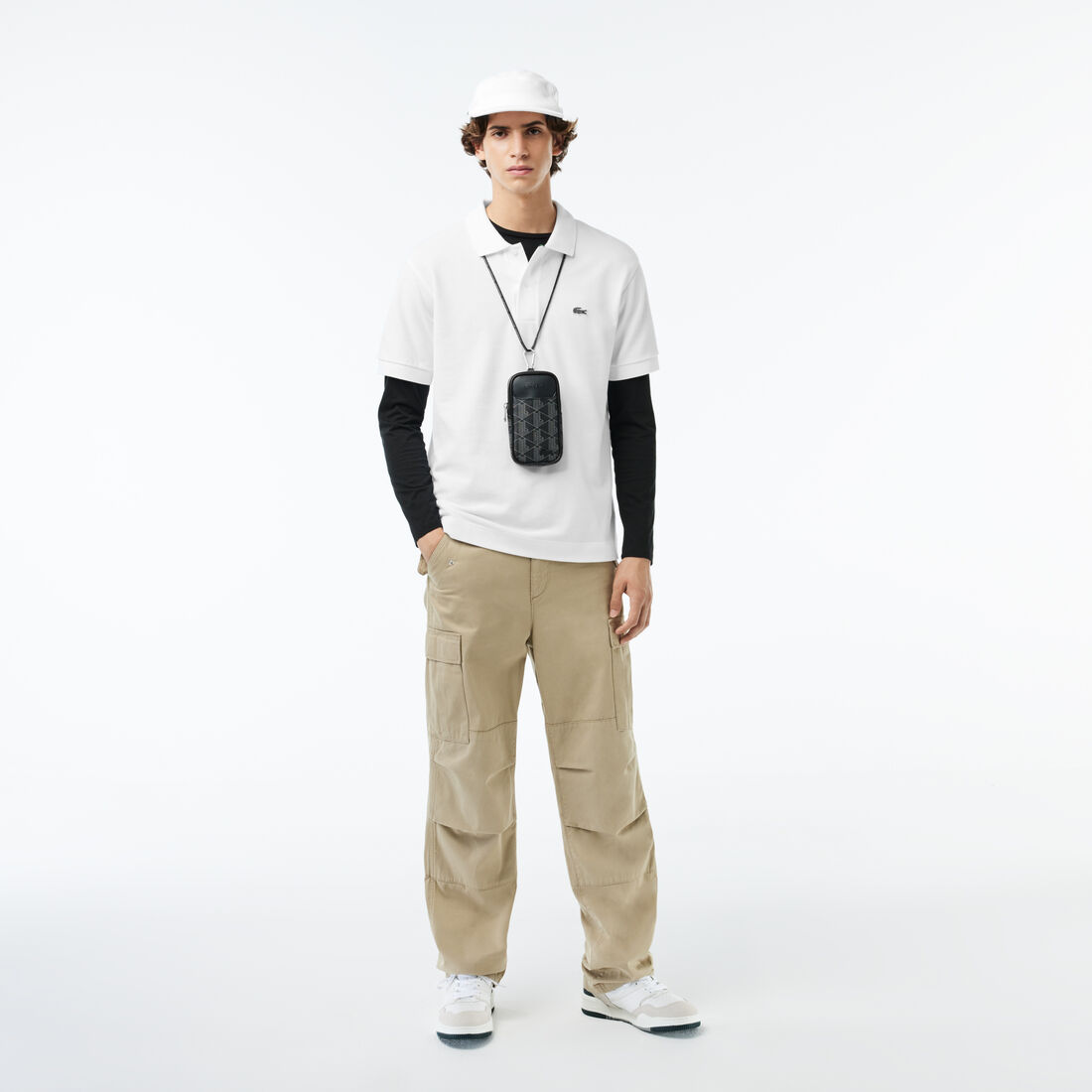 تيشيرت بولو لاكوست بيكيه قطن عضوي بقصة كلاسيكية للرجال مجموعة L.12.12 Men's Lacoste Classic Fit L.12.21 Organic Cotton Pique Polo Shirt - L1221-00-001