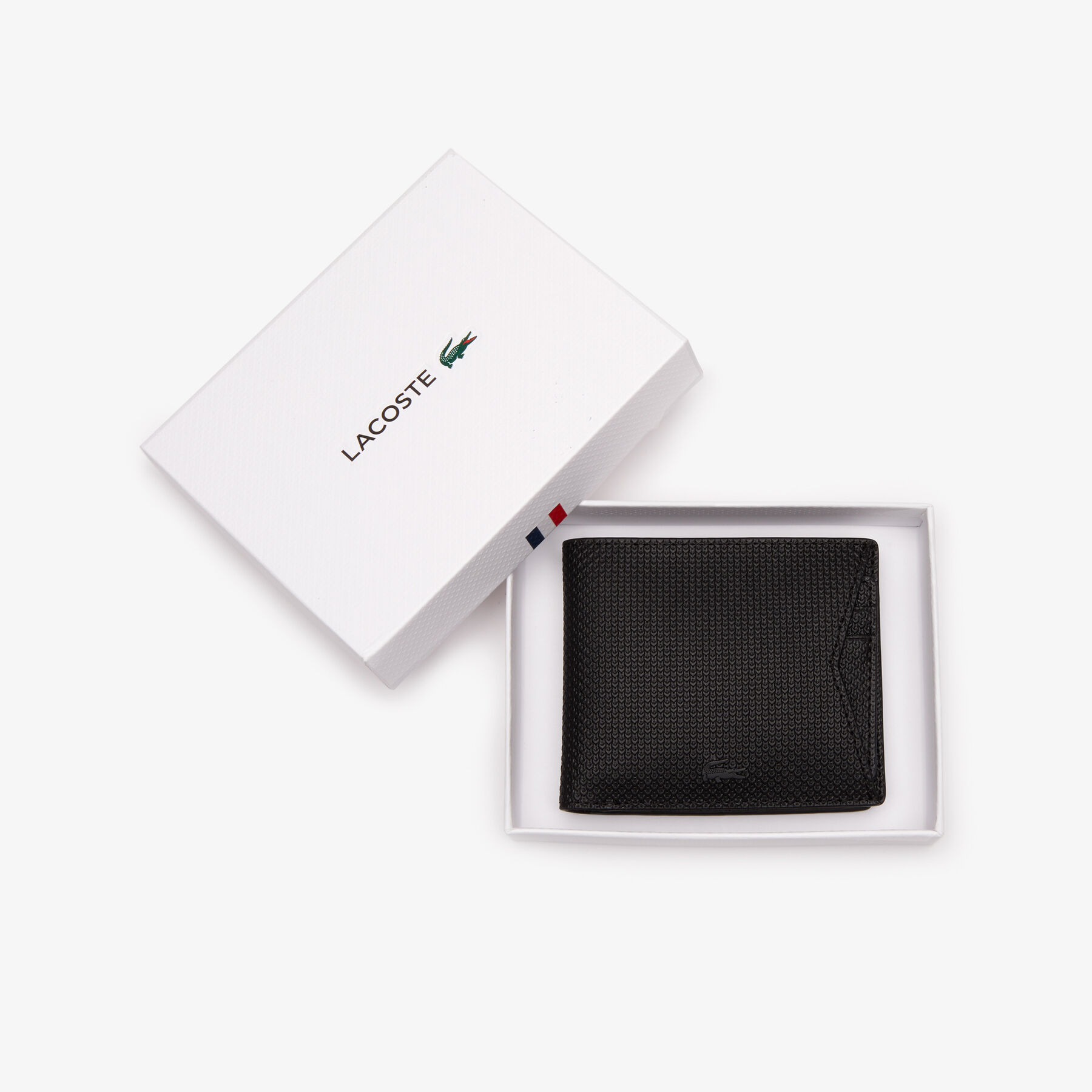 Men's Chantaco Piqué Leather 8 Card Holder And Wallet lacoste men s chantaco piqu leather 8 card holder and wallet