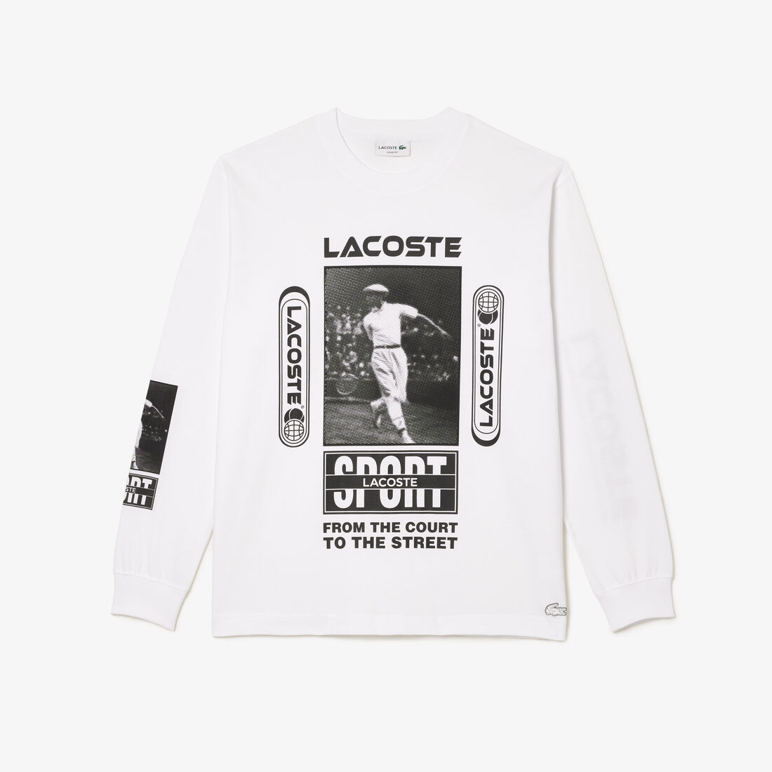 Loose fit T-shirt with Rene Lacoste print Loose fit T-shirt with René Lacoste print - TH2094-00-AU8