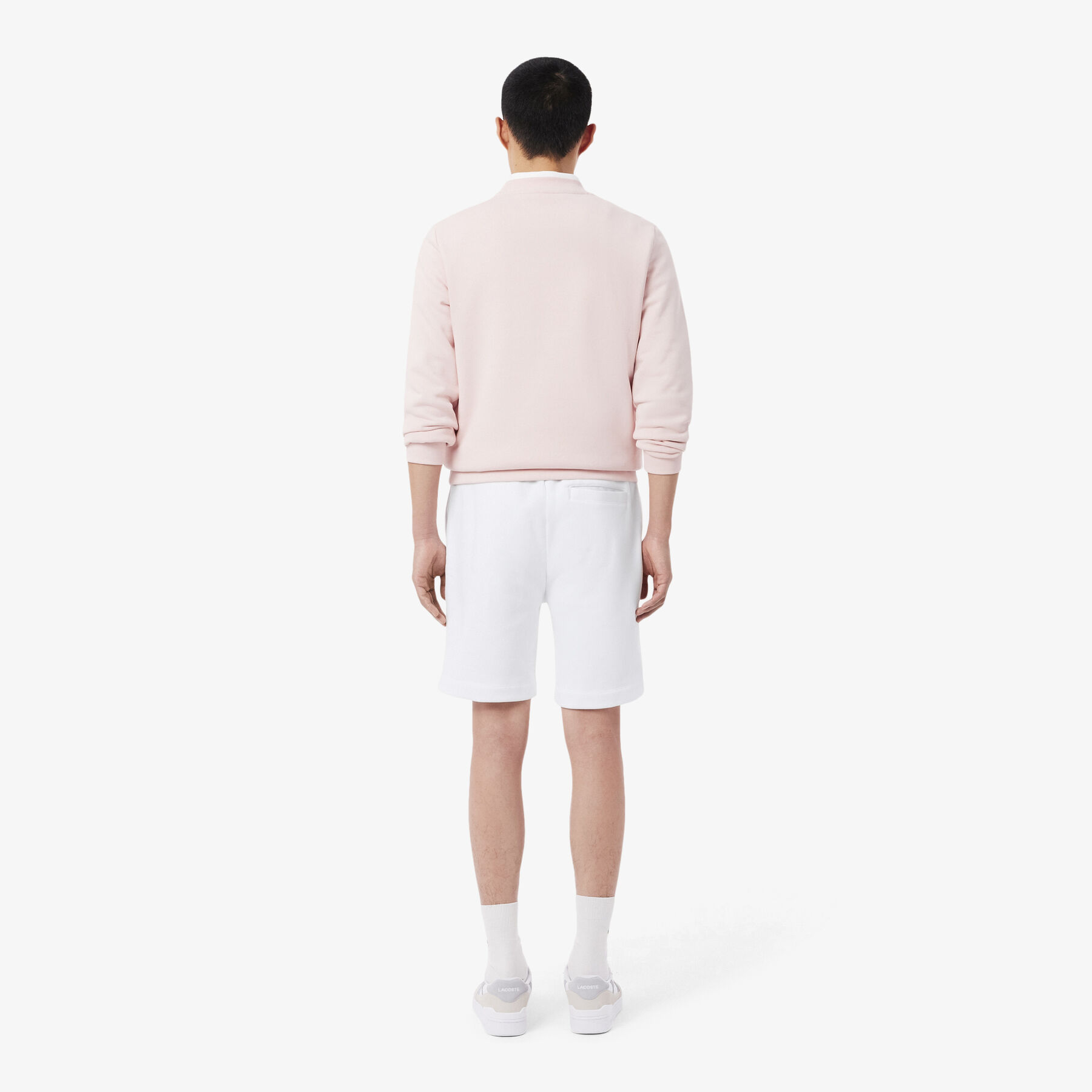 lacoste regular fit fleece shorts