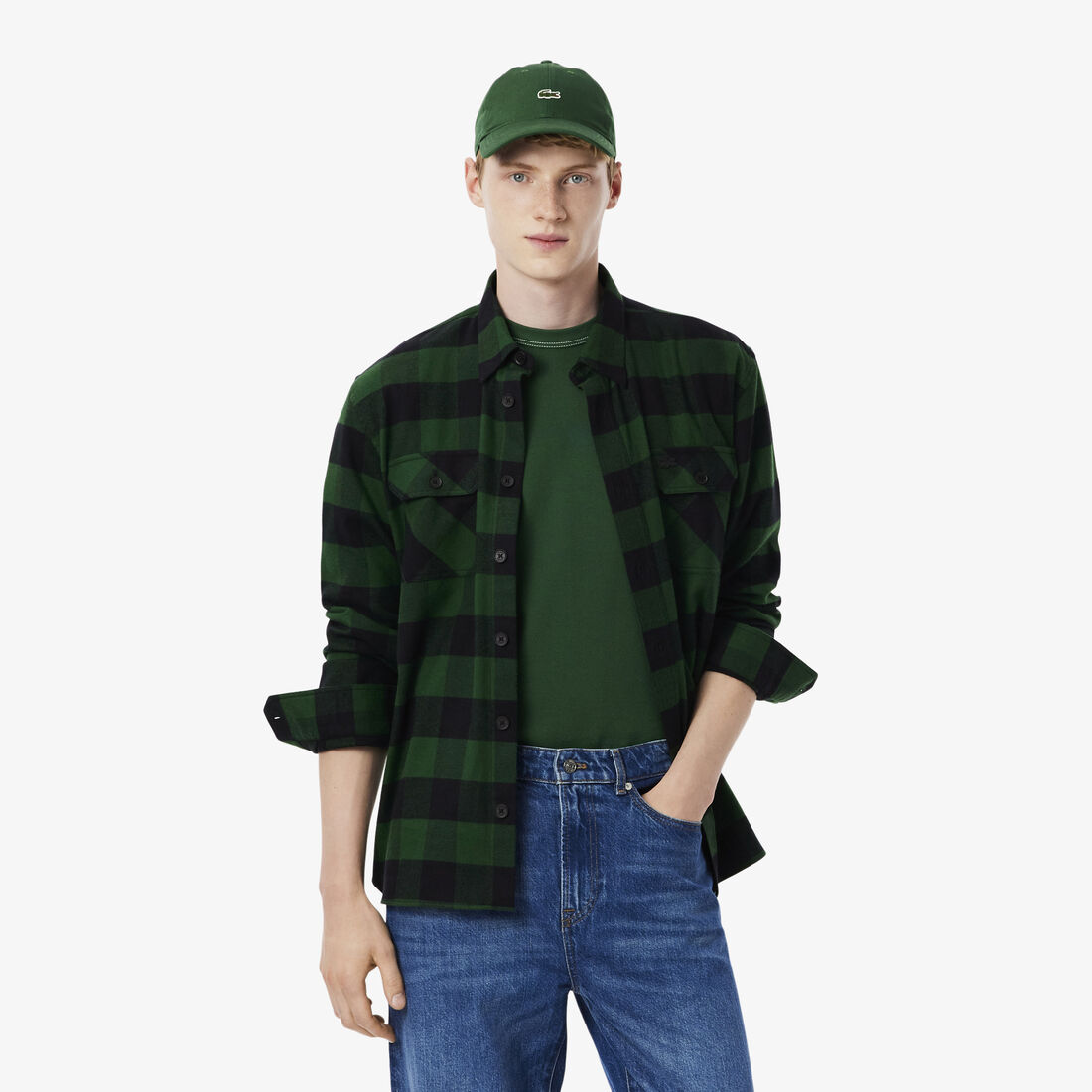 Oversized Cotton Plaid Overshirt - CH7862-00-U1Y