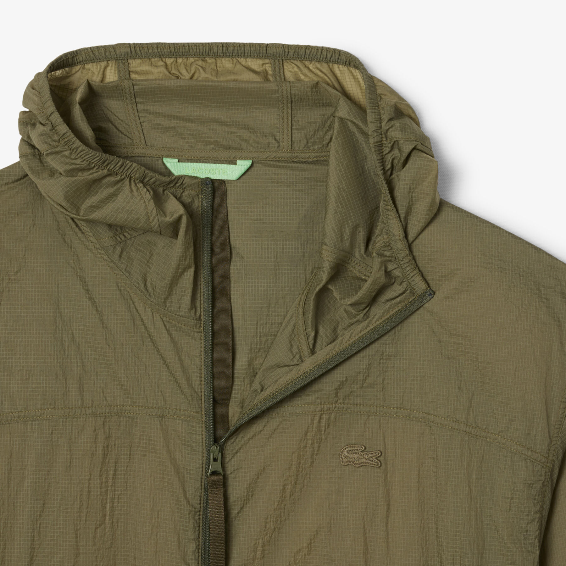 Water-Repellent Packable Nylon Jacket lacoste water repellent packable nylon jacket