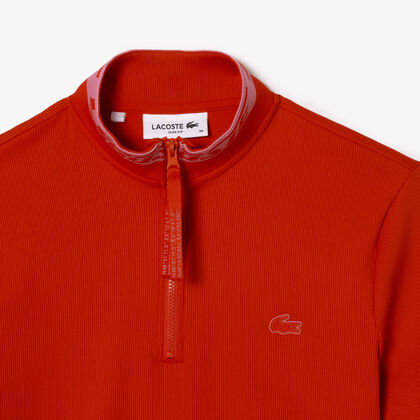 Women's Lacoste Jacquard Zip Polo Shirt