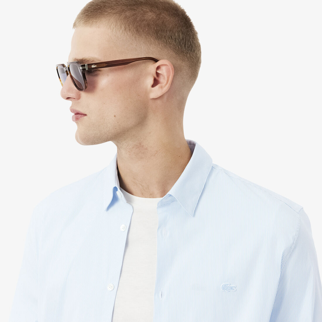 Slim Fit Striped Stretch Poplin Shirt Slim Fit Striped Stretch Poplin Shirt - CH0198-00-FAC