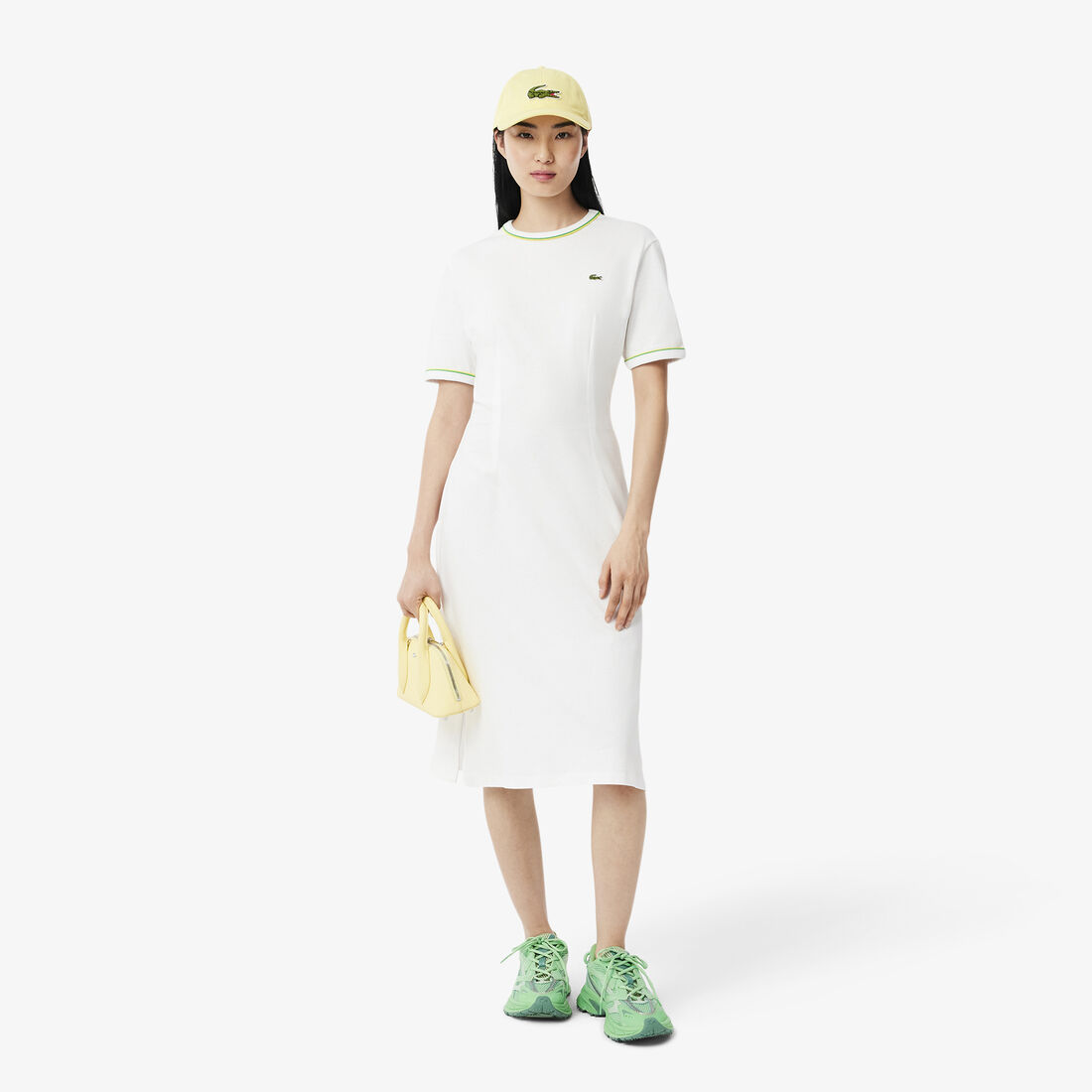 فستان تي شيرت من الجيرسي مع لمسات نهائية Trim Accent Jersey T-shirt Dress - EF9988-00-FWI